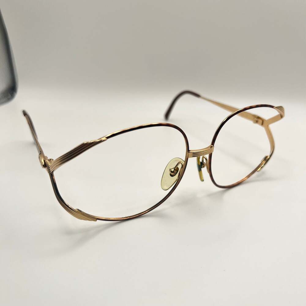 Vintage Christian Dior 2387 44 Sunglasses Metal Oversized Gold Tort 58-16-125